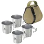 CAMPINGMOON Sierra Cups Set 160ml/210ml Stainless Steel Sierra Cup Picnic Tableware Portable Hiking Camping Cup Picnic Cookware