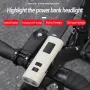 BIKIGHT 400LM 3000mAh Type-C Charging Bicycle Headlight 3 Gears COB Side Light Battery Level Display Waterproof Power Bank Front Bike Light for Night Riding