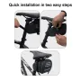 BENGGUO 1L Portable Bike Saddle Bag Hang Taillight Reflective Large Capacity Bicycle Under Seat Storage Pack for Outdoor Cycling
