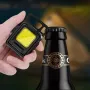 Multifunctional 1000Lm Super Brightness Flashlight Type-C Fast Charge Waterproof Mini Portable Weightlight Bottle Opener Keychain Light for Outdoor Climb