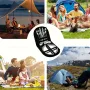 IPRee 11pcs Stainless Steel Flatware Set for Camping, Hiking & Outdoor Dining - Polished Finish Portable Cutlery Kit with Plates, Spoons, Forks, Travel Utensil Set for Picnics & Backpacking