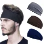 1Pcs Sports Headband Running Fitness Soft Elastic Sweatband Quick-Dry Hairbands for Outdoor Cycling Jog Tennis Yoga Gym