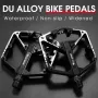 WEST BIKING DU Bearing Bicycle Pedal Anti-slip Cycling Pedal Ultralight Aluminum Alloy for MTB Bike Road Bike