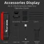 WEST BIKING Bicycle Laser Brake Sensing Taillight IPX5 Waterproof 450mAH USB Charging Bike Rear Light for Night Riding Safety