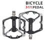MEROCA DU 3 Bearing Bicycle Pedal Aluminum Alloy Anti-slip Widened Lightweight Labor-saving Bike Pedal for MTB Road Cycling