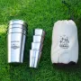 Outdoor 304 Stainless Steel Cup Set Camping Cup 4/6/8PCS Camping Portable Water Cup Travel Coffee Cup Picnic Barbecue Cup
