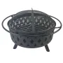 [USA Direct] 32 inch Round Crossweave Wood Burning Fire Pit Stove Firepit Heater with Poker for Outdoor Camping Patio Deck Backyard, 8011