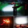 BIKIGHT Bike Light Set 3-in-1 350LM Headlight Speed Meter Horn with 4 Modes Taillight Bicycle Warning Light