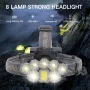 BIKIGHT LED Rechargeable Headlamp Super Bright LED 6 Modes Waterproof Lightweight Headlamp for Camping Outdoor Sports