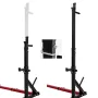 [US Direct] Dipping Station 43.5~67.5inch High 13 Levels Adjustable Weight Lifting Bench Barbell Stand Fitness Gym Home 550 Pound Loading