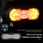 BIKIGHT 2 in 1 Wireless Remote Warning Turn Bike Taillight 5 Iighting Modes 70dB Loud Bell 1200mAh Battery Type-C Rechargeable Safe Smart Rear Light with Horn for Giant Samebike Ibis MTB Bike Night Cycling Riding