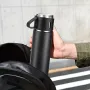 500ml Vacuum Flask Set Stainless Steel Vacuum Cup with 3Pcs Double-use Covers Insulated Mug Leakproof Keeps Temperature Of Hot Cold Coffee Tea Milk For Hours Thermos Water Bottle Suitable For Backpacking Camping Traveling