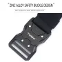 TUSHI 125cm Quick Release Tactical Belt Men Metal Buckle Nylon Elastic Girdle for Military Training Hiking Outdoor Work