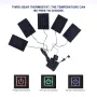 Almofada de aquecimento elétrica USB 5 em 1, leve, portátil, três velocidades, ajustável, almofada de aquecimento USB para roupas, coletes, cinturas, abdômen, calças