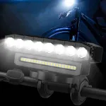 Cansses 3 in 1 4000mAh Battery Bike Headlight 6 Light Modes USB Fast Charging Waterproof Power Bank Phone Bicycle Front Light with 130db Horn for Night Cycling