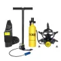 DIDEEP Mini Scuba Tank 1L Diving with Pump Snorkel Mask Portable Oxygen Cylinder Full Face Diving Mask Underwater Breath System
