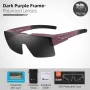WEST BIKING Flip Up Polarized Cycling Glasses Lightweight HD Sunglasses Fit Over Myopia Bike Riding Driving Goggles Outdoor Travel Fishing Eyewear