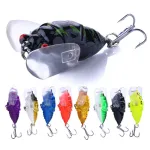 ZANLURE 8PCS Perch Insect Fishing Lures 6.4g 4cm Treble Barb Hooks Artificial Bait for Fishing