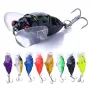 ZANLURE 8PCS Perch Insect Fishing Lures 6.4g 4cm Treble Barb Hooks Artificial Bait for Fishing