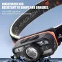 Mini Rechargeable LED Headlight Powerful Inductive Head Lamp White and Red Light Outdoor Camping Fishing Emergency Working Lamp