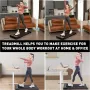 [USA Direct] Bominfit ZX1 Under Desk Treadmill 550W Power 6km/h Max Speed 110kg Weight Capacity Thin Silent Walking Treadmill with LED Smart Display for Home Gym Workouts