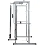 [US Direct] BOMINFIT Multi-Function Power Cage Power Tower 17.5-68'' High Adjustable Dipping Station Barbell Stand Squat Cage for Weight Training Max Loading 800lbs