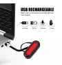 WEST BIKING 60LM 1000m Visibility Bicycle Taillight USB Rechargeable 360° Rotation Adjustment 6 Mode Flash Warning Lamp Waterproof Bike Rear Light for MTB Outdoor Night Cycling Safety