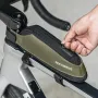 Bolsa de bicicleta ROCKBROS com liberação rápida, estreita, para ciclismo de cima para baixo, bolsa triangular reflexiva leve de grande capacidade para ciclismo ao ar livre