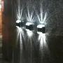 3pcs LED Solar Wall Light Outdoor Up and Down Garden White Light Lamp for Home Porch Fence Stairs Wall Backyard