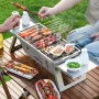 IPRee Stainless Steel Grill Outdoor Portable Charcoal Thickened Barbecue Household Small One-second Folding Carbon Baking Skewer Oven for Outdoor