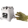 Portable Outdoor Wood Camping Barbecue Wood Stove Camping Portable Folding Card Stove Titanium Alloy Stove Titanium