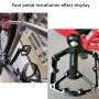 MEROCA DU 3 Bearing Bicycle Pedal Aluminum Alloy Anti-slip Widened Lightweight Labor-saving Bike Pedal for MTB Road Cycling