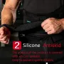 GOUNOD 1pair Sport Fitness Wrist Lifting Straps Wristband Silicone Non-slip Deadlift Grip Belt for Fitness Weightlifting Pull-up Exercise Training