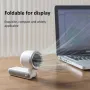 IPRee Handheld Mini Electric Fan Turbo Foldable Portable Neck Hanging Fans 5 Speed Rechargeable Fan Display Screen Angle Adjustable