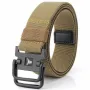 ENNIU Elastic Tactical Belts Combat Tactical Designer Belts For Jeans Pants 2 Ring Buckles Solid Casual Nylon Strap Canvas Waist Belt