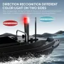 ZANLURE Fishing Bait Boat Navigation Lights LED Lights Waterproof with 300-500M Long-Distance IP67 Waterproof Three-Level Brightness Adjustment Strong Magnetic Suction Type-C Charging for Fishing