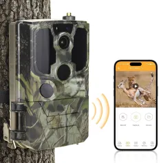 14 MP-es vadon élő nyomvonal vadászkamera 4G élő közvetítés támogatás 2,7K HD videó felbontás vízálló mozgásérzékelő kettős PIR éjjellátó kamera kültéri fotózáshoz