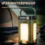 IPRee Portable Solar Camping Lantern LED Rechargeable Outdoor Hanging Tent Lamp Folding LED With Hook Emergency Camping Light