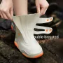 XANES 1Pair Bicycle Protective Gear Waterproof Non-slip Shoe Covers Easy Double Buckle Design Outdoor Reusable Overshoes Elastic Rain Boots Unisex