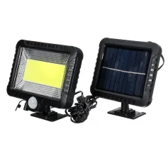 Lámpara solar COB de 100 LED, 30 W, 600 lúmenes, IP65, para exteriores, parques, patios, jardines, camping, trabajo