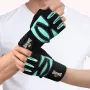 GOUNOD 1Pair Workout Half-finger Gloves Breathable Wear-resistant Extended Strap Fitness Sports Gloves for Barbell Equipment Eeightlifting Iron Exercise