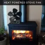DY565J Energy Saving Fireplace Fan 5 Blade Fireplace Quiet SafeHeat Powered Stove Fan Log Wood Burner Eco Friendly Fan