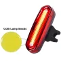 Bike Taillight 600mAh Battery 4 Light Modes USB-C Rechargeable IPX6 Waterproof Wear-resistant Lightweight Bicycle Rear Light for Night Cycling
