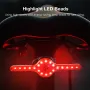LAOTIE X8 Wireless Remote Bike Turn Taillight 400mAh Battery 7 Light Modes Type-C Rechargeable IPX5 Waterproof Smart Brake Sensing Loud Warning Bicycle Rear Light for Night Safe Cycling