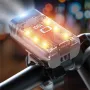 BIKIGHT Bike Headlight 1200mAh Battery Dual Distance Beam Design Waterproof 4 Light Modes Type-C Fast Charge Power Display Bicycle Front Light Flashlight for Cycling