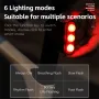 Luz trasera inteligente para bicicleta WEST BIKING de alta visibilidad, 100 h de duración, LED IP66, resistente al agua, advertencia, carga USB, luz de freno para carretera, montaña, conducción nocturna.