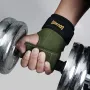 GOUNOD 1Pair Cowhide Sports Fitness Non-slip Palm Wrist Protection Grip Pads for Gym Weightlifting Training Dumbbell Pull-Up