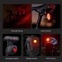 LEADBIKE LD93-LS Smart Brake Sensor Laser Bike Taillight 180° Large Floodlight 500mAh Battery 5 Light Modes Type-C Rechargeable IPX5 Waterproof Wear-resistant Bicycle Rear Light for Night Cycling