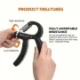 KALOAD 1Set 5-60kg Adjustable Hand Gripper Strengthener Wrist Exerciser Forearm Ring Grips Finger Stretcher Workout Fitness Massage