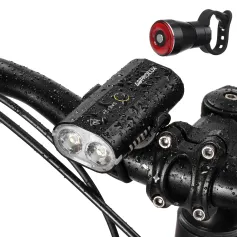 Astrolux® BC2 Double 800LM LED Bright Bike Light 2600mAh Battery IP64 Waterproof 5 Light Modes Type-C Rechargeable Bicycle Front Light Flashlight with Taillight